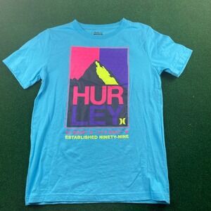Hurley Kids T Shirt Graphic Established Ninety-Nine Blue Size Large